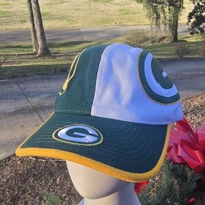 Vintage Reebok Green Bay Packers Double Logo Hat